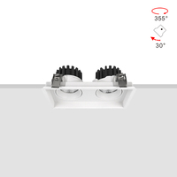 Projecteurs LED réglables Encastrés Downlight 10W 15W 25W Spot LED réglable à double tête