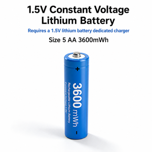 Batterie au lithium <span class=keywords><strong>rechargeable</strong></span> GEB 1,5 V AA à tension constante avec étui de charge USB-C, utilisée <span class=keywords><strong>pour</strong></span> les appareils photo, les lampes de poche, les télécommandes - Product Image 2