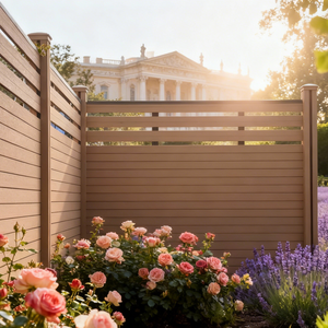 Panneaux WPC <span class=keywords><strong>anti</strong></span>-fissures, faible entretien, fabrication en usine, clôture de jardin extérieure, cadre en aluminium résistant à l'usure - Product Image 1