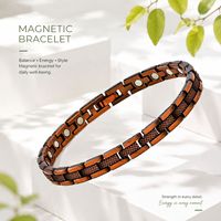 Gelang Tembaga Merah Murni 99,95% Geometris Uniseks yang Dapat Disesuaikan, Pereda Nyeri Arthritis, Gelang Kesehatan Energi, Perhiasan
