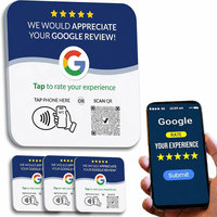 Carte de commentaires Google personnalisée avec code QR NFC, étiquette en plastique pour évaluer l'expérience, panneau de feedback 5 étoiles pour entreprises