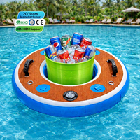 Plateforme flottante gonflable OEM/ODM pour bar aquatique, table en Drop Stitch pour piscine, complexe hôtelier, lac et événements nautiques