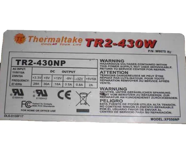 POWER SUPPLY 430W ATX Part Number: TR2-430NP