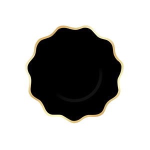 DAMAI - Juego de Vajilla Desechable de Papel con Estampado en Caliente Negro para Fiestas de Cumpleaños, Incluye Platos, Vasos y Servilletas - Product Image 3