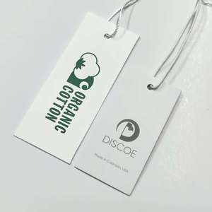 Etiquetas colgantes de papel Kraft hueco XP-Custom con diseño de logotipo de marca Etiquetas oscilantes de cuerda para bolsos de ropa y prendas de moda - Product Image 6