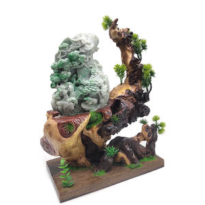 Ornamen Feng Shui giok Nephrite mewah, produk kerajinan giok Dekorasi Rumah ukiran tangan - Product Image 6