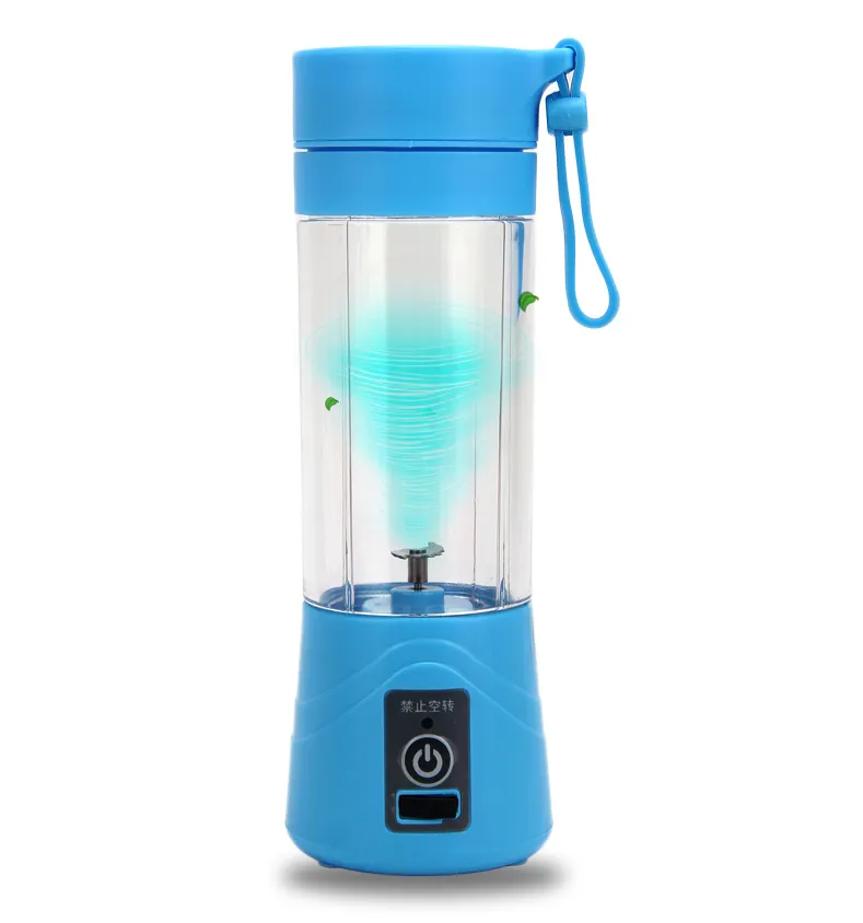 Dropshipping 380ml USB şarj edilebilir taşınabilir blender mikser suyu narenciye limon sebze meyve Smoothie sıkacağı 6 bıçakları sıkacağı