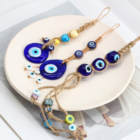 Pendentifs de voiture faits à la main pour enfants, ornements en verre, protection contre le mauvais œil, porte-bonheur, décoration murale, à suspendre au rétroviseur de voiture