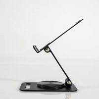 Support de téléphone pliable en métal avec fixation magnétique, cadeau promotionnel, pour lit, bureau et utilisation sur bureau, logo personnalisé réglable