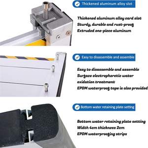 Konut Tipi Yeraltı Garajları için Çıkarılabilir Su Geçirmez Duvarlar, Kapılar ve Bölmeler - Alüminyum Su Baskını Kontrol Bariyerleri - Product Image 4