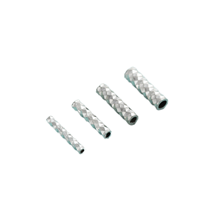 S925 Sterling Silver 10mm Crimp <b>Spacer</b> Beads Patterned End Tube DIY Jewelry Making Bracelet Accessories Anti-Tarnish - Product Image 1