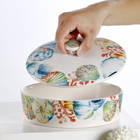 Ensemble de bols en céramique irréguliers européens, motif coquillage émaillé, assiette de présentation, passe au micro-ondes, vaisselle unique pour la maison, restaurant, cadeau