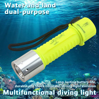 Lampe de poche de plongée sous-marine à haute luminosité pour l'éclairage de l'exploration des trous