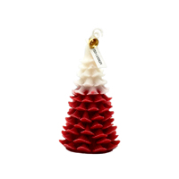 E152 Bougies parfumées en forme d'arbre de Noël sans flamme à la cire de soja Offre Spéciale faite à la main Cadeaux pour la décoration intérieure