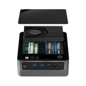 Eglobalfan พัดลมระบายความร้อนมินิพีซีอัลตร้า9 185h พิเศษ7 155H คู่2.5G <span class=keywords><strong>คอม</strong></span>พิวเตอร์ตั้งโต๊ะ Win11สำหรับการเล่นเกมมินิพีซี Ai Thunderbolt4 - Product Image 5