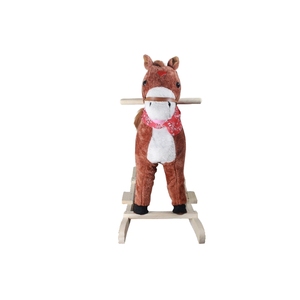 Vendita calda per bambini <span class=keywords><strong>giocattolo</strong></span> <span class=keywords><strong>giocattolo</strong></span> che gioca a dondolo a <span class=keywords><strong>cavallo</strong></span> con Base in legno materiale peluche per bambini - Product Image 2