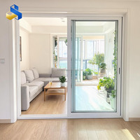 Porte extérieure simple moderne entièrement vitrée en PVC insonorisé