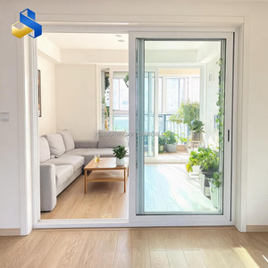 <span class=keywords><strong>Porte</strong></span> extérieure simple moderne entièrement vitrée en PVC insonorisé - Product Image 5