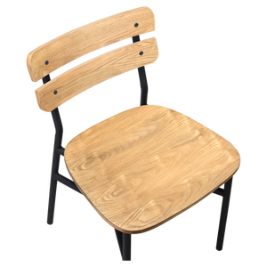 Asiento trasero de madera de metal negro Palmer diseño de silla de restaurante <span class=keywords><strong>McDonalds</strong></span> - Product Image 3