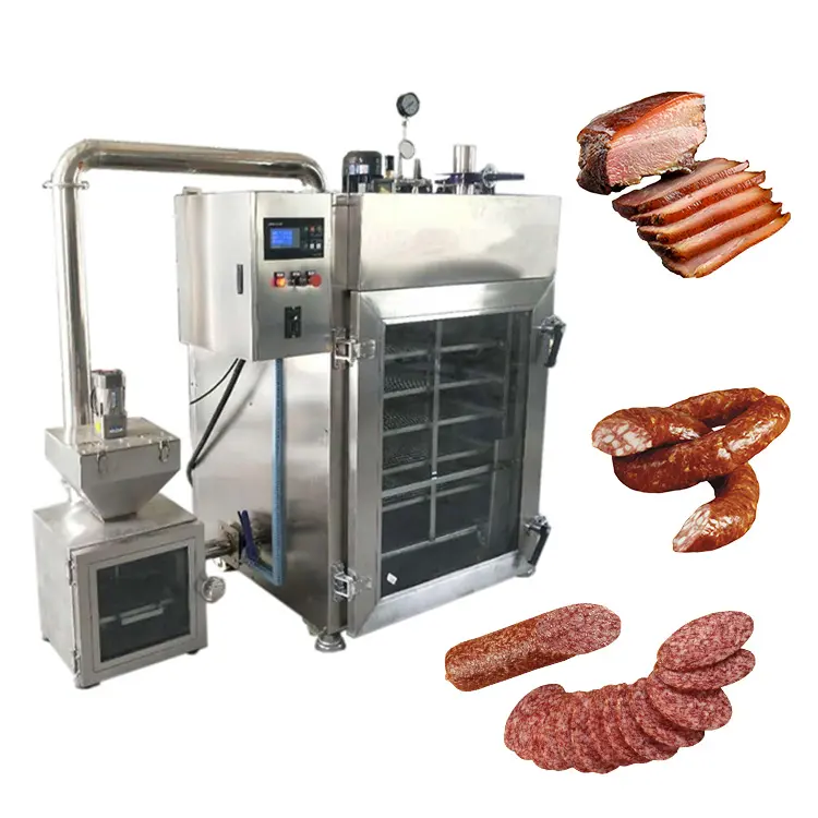 Commercial Stainless Kitchen Steak Poultry Meat Vertical Fish 100lbs Capacity Auto Smoker Machine