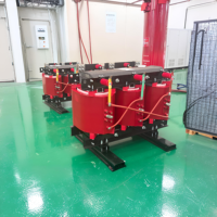 Transformateur de puissance sec à bobine ronde triphasé 3-enroulements SCB14 10 KV / 10,5 KV 400 V jusqu'à 2500 KVA 50 Hz en résine époxy