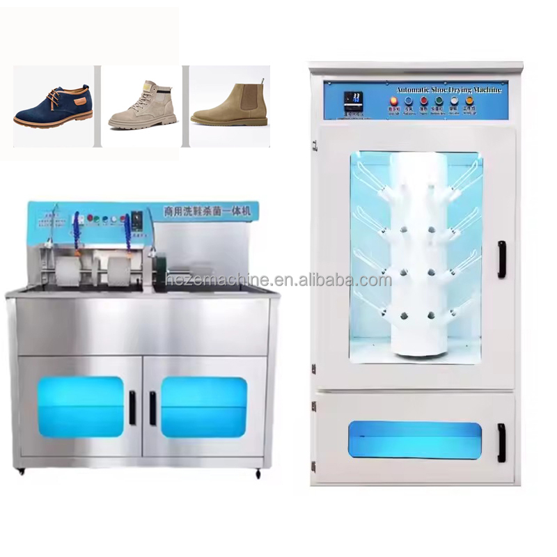 Upgrade Version Commercial Shoe Washer and Dryer Energy-saving Semi-automatic With Live Display for Shoemaking Machines