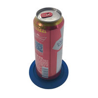 Sous-verre rond en silicone PVC de marque, antidérapant et résistant à la chaleur, pour cadeaux promotionnels