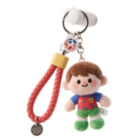 Porte-clés en peluche super doux personnalisé, poupée de joueur de football mondial 2026, pendentif, cadeau commémoratif, jouets en coton, mignon et amusant