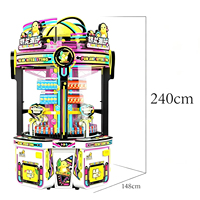 Nailong 4P Machine de jeu d'arcade à levier 4 canaux, avec bonus JP garanti et boîte surprise de prix, équipement de divertissement à monnayeur tendance