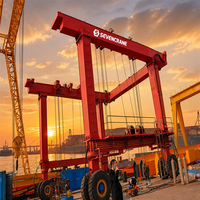 SEVENCRANE 40t Rubber Tyred Gantry Crane Tugas Berat Elektrik untuk Pelabuhan dan Area Kontainer