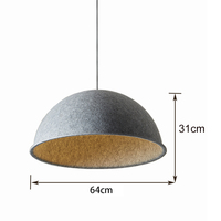 Abat-jour LED en feutre PET 3500K Blanc Chaud AC 85-265V Anti-éblouissement Protection Oculaire CRI 90 Lustre Nordique Moderne pour Maison et Bureau