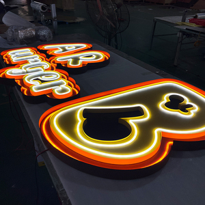 Personalizzazione di Insegne al Neon a Doppio Strato, Lettere Illuminate, Loghi Pubblicitari, Insegne da Parete per Bar e Ristoranti - Product Image 3