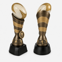 Copa de Trofeo de Rugby de Resina Weivista con Logotipo Personalizado y Nombre del Jugador para Partidos de Liga