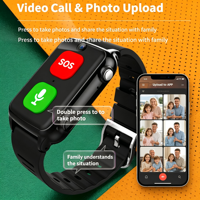 Montre connectée senior S9 4G LTE avec bouton SOS à une touche, détection de chute, positionnement GPS Beidou LBS WiFi, soins de santé pour personnes âgées