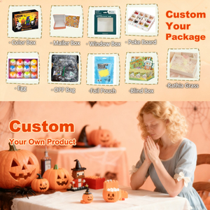 Fábrica <span class=keywords><strong>de</strong></span> Bloques <span class=keywords><strong>de</strong></span> Construcción Personalizados para Halloween, Diseño y Producción OEM/ODM para Figuras Miniatura <span class=keywords><strong>de</strong></span> Calabaza, Fantasma y Esqueleto - Product Image 5