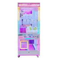 Machine de jeu d'arcade grue à pinces métalliques 4-en-1, machine à griffes à monnayeur pour divertissement, prise en charge des langues espagnole, japonaise et anglaise