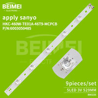 Bande lumineuse LED pour téléviseur HKC-460W-TE01A-46T9-MCPCB N° de pièce : 6003050485 Bande lumineuse LED pour téléviseur Bande LED Barre LED pour F46PA5000 SANYO 46CE536BLED