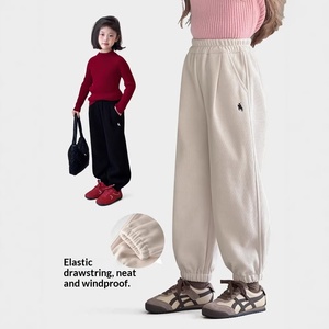กางเกงจ็อกเกอร์เด็กผู้หญิง TUTU รุ่น Little Elephant สำหรับฤดูหนาว แบบหนา กันลม อุ่นสบาย เคลือบ PU สีพื้น พร้อมป้ายคอเสื้อ - Product Image 1
