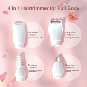 TOUCHBeauty set trimmer 4 in 1 elettrico donna sopracciglia trimmer bikini rimuovere il corpo <span class=keywords><strong>peli</strong></span> del <span class=keywords><strong>naso</strong></span> con custodia rasoio per le donne - Product Image 2