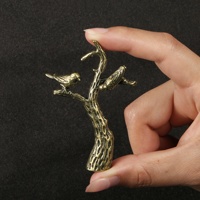 Laiton artisanat arbre statue oiseau ornements décoration de la maison