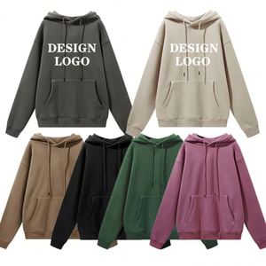 Sudadera con Capucha Personalizada para Hombre, con Logotipo Impreso, 100% Algodón, Talla Grande, Unisex, Sudadera con Capucha para Hombre - Product Image 1