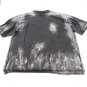 T-shirt personnalisé de lavage vintage de qualité supérieure pour hommes 280 Gsm 100% motif imprimé de coupe en tricot surdimensionné en coton - Product Image 1