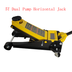 Cric de levage de sol portable AUTO 5 tonnes à double pompe, profil bas, en acier haute résistance, pour <span class=keywords><strong>changement</strong></span> de pneus, certifié CE - Product Image 2