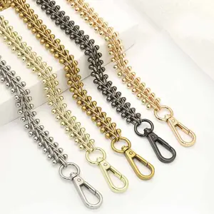 BC029 High-end Fancy Bag Chain Gold Durable Metal Chains For Handbag Handles Light Gold Bag Strap Hardware