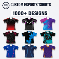 Maillots de sport électronique personnalisés à col rond, maillots de joueur personnalisés, hauts sublimés, t-shirts de gaming respirants pour hommes, coupe athlétique, t-shirt d'e-sport