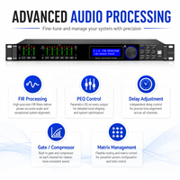 Processeur audio professionnel LA306, processeur DSP numérique, équipement audio DSP haute performance 3 entrées 6 sorties