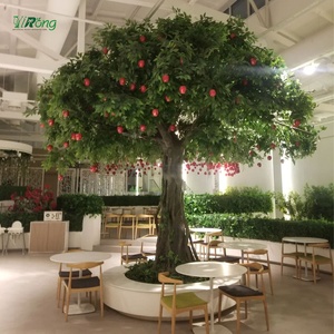 100% Handmade Chất Lượng Cao Tùy Chỉnh Sợi Thủy Tinh Giả Ficus Cây Lớn Nhân Tạo Banyan Cây Cho Nhà Hàng Trong Nhà Trang Trí Nội Thất - Product Image 2