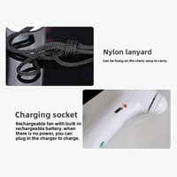 Ventilateur portable LED lumineux avec écran de texte, rechargeable par USB, mini, lumières clignotantes, respectueux de l'environnement, Diwali, Pâques