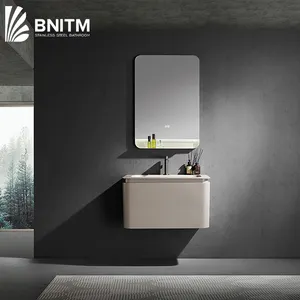 BNITM Fashion Simple Style Bathroom Cabinet Waterproof Vanity Smart Mirror Wall Hung Hand Wash Basin Sink Ceramic For Bathroom