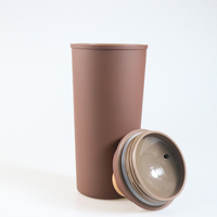 Logo personnalisé Grande tasses à café en plastique sans BPA avec couvercles pour tasse de voyage
